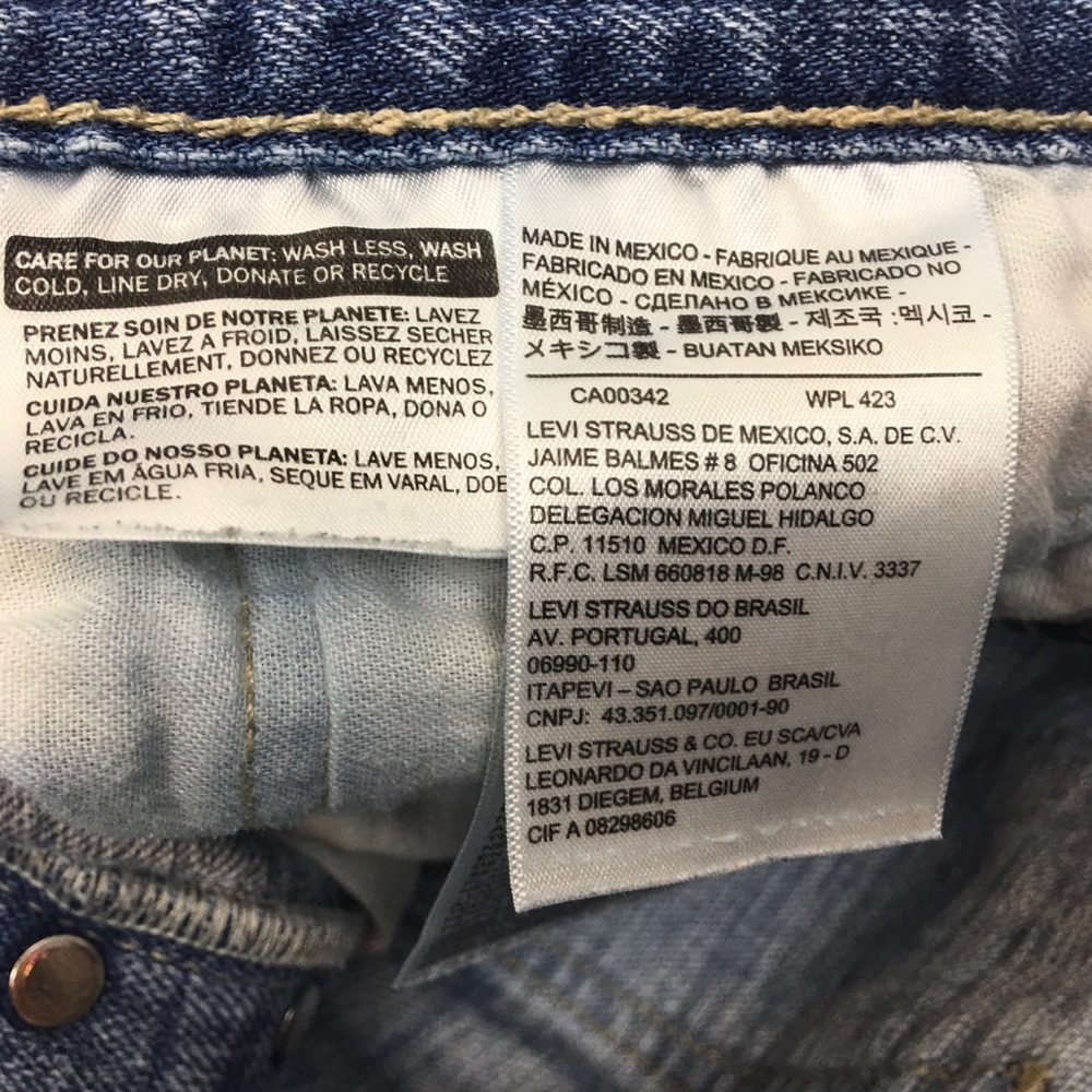 Levi’s 501 Button Fly Blue Denim Jeans - 36x32 - Picture 7 of 8